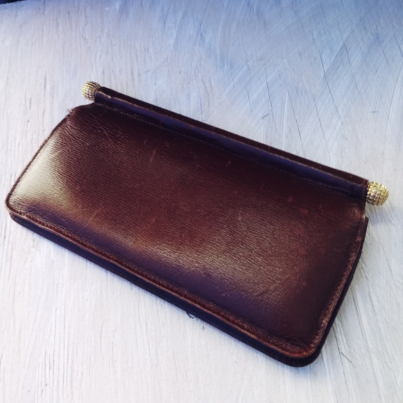 Anne Klein Vintage Brown Leather Wallet - Picture 1 of 7
